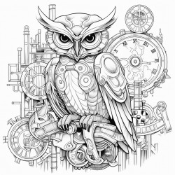 steampunk owls