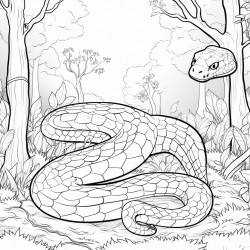 a snake in the forest
