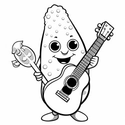 aguacate tocando la guitarra