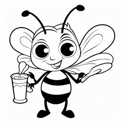 an ant holding a paintbrush