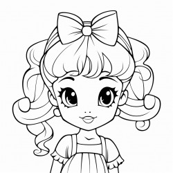 little princess with a ponytail