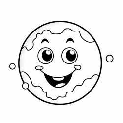 planet earth with cartoon style