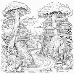 enchanted forest with fairy