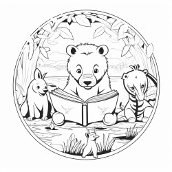 zoo animals reading