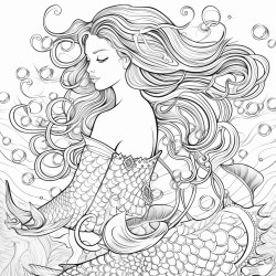 mermaid getting ready for the day