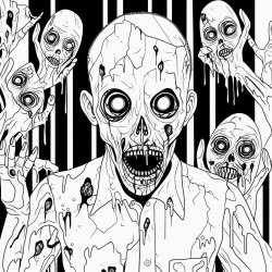 horror paint by number