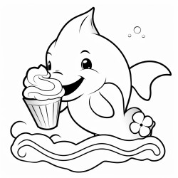 delfin con helado