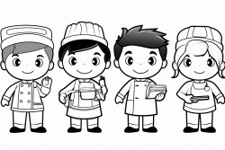 doctor chef fire fighter waiter shop assistant teacher