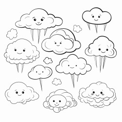 page avec 24 petits nuages