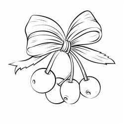 cherries with a bow