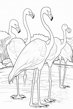 a group of flamingos at a zoo