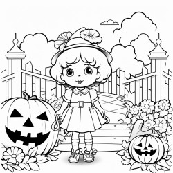 une momie mignonne qui court dans un jardin dans un contexte dhalloween