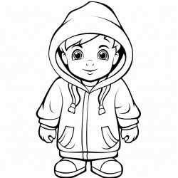 a kid in a hood