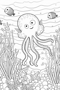 sea animal colouring book