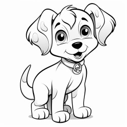 cute puppy looking back