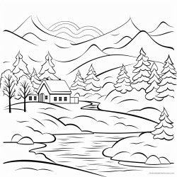 winter scene bold and easy