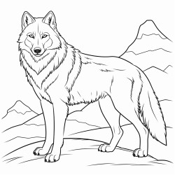 wolf standing