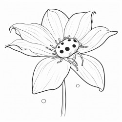lady bug on a lily