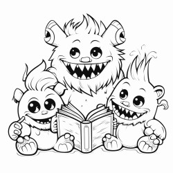 monsters reading books