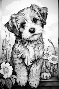 cute and sad looking dog