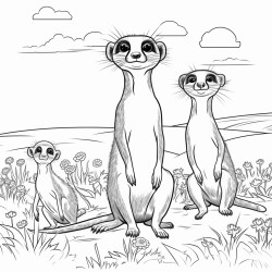 meerkats in the savannah