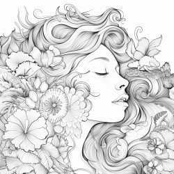 the word breathe surrounded by flower patterns