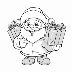 gen zee santa with bag of presents