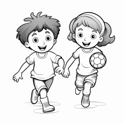 kids play handball