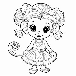 baby monkey in a dress