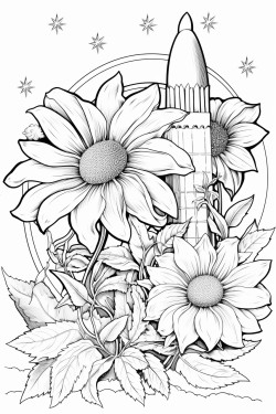 space shuttle sunflowers