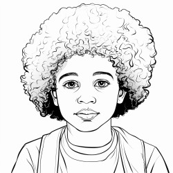 5 year old black boy with curly hair