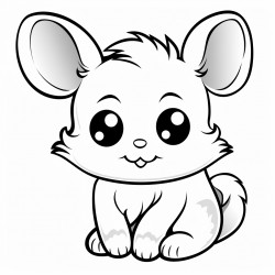 a sweet little bunny with a super fluffy tail big round eyes and maybe a tiny flower tucked behind its ear