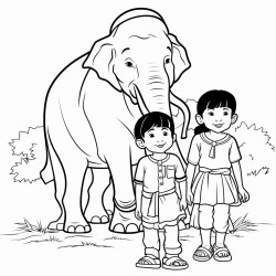 thailand people animals