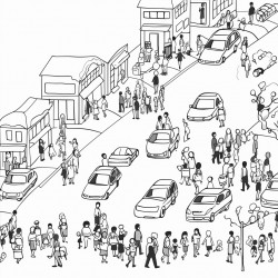 crowded street