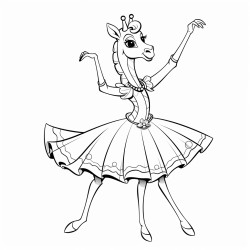 giraffe doing ballet dancing