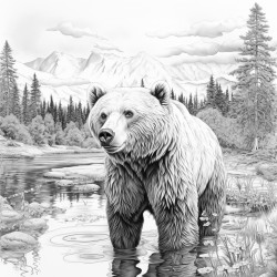 bear at the river