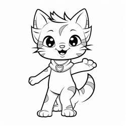 a cat standing on two legs and dancing