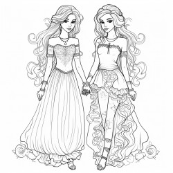 two girls holding hands