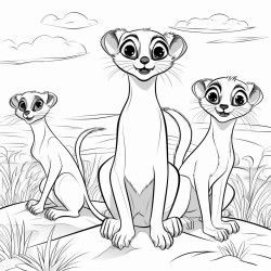 meerkats in the savannah
