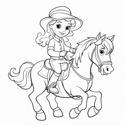 a girl riding a horse
