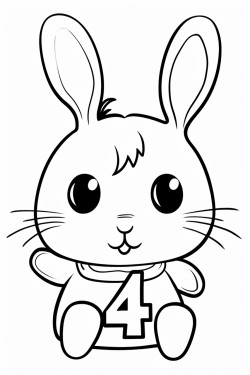 rabbit in a hug of  4 year old