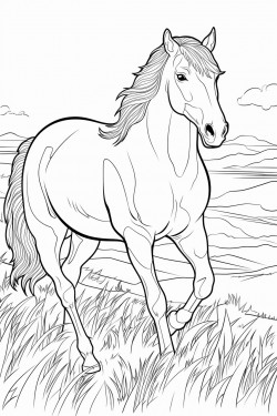 beautiful horse in the prairie