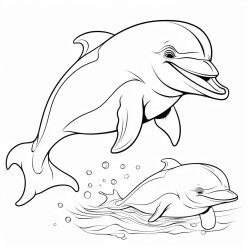 smiling baby dolphins