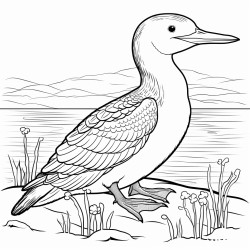 a cute icelandic great northern diver