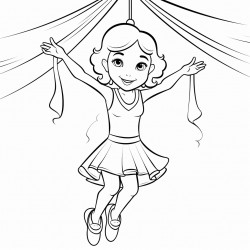 chica haciendo acrobacia en tela