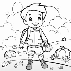 fall coloring page for kids