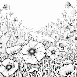 field of wild flowers with a quote that says yolo