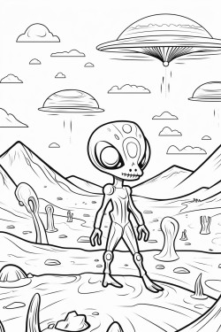 the manylegged alien the background alien planet surface