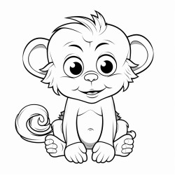 a cute monkey for children