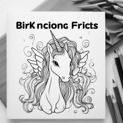 20 pages of unicorn and fairies coloring book